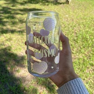 16oz Libbey Glass Cup “Cafecito Y Chisme”